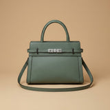 Top Handle Bag with Belted Flap