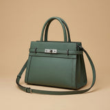 Top Handle Bag with Belted Flap