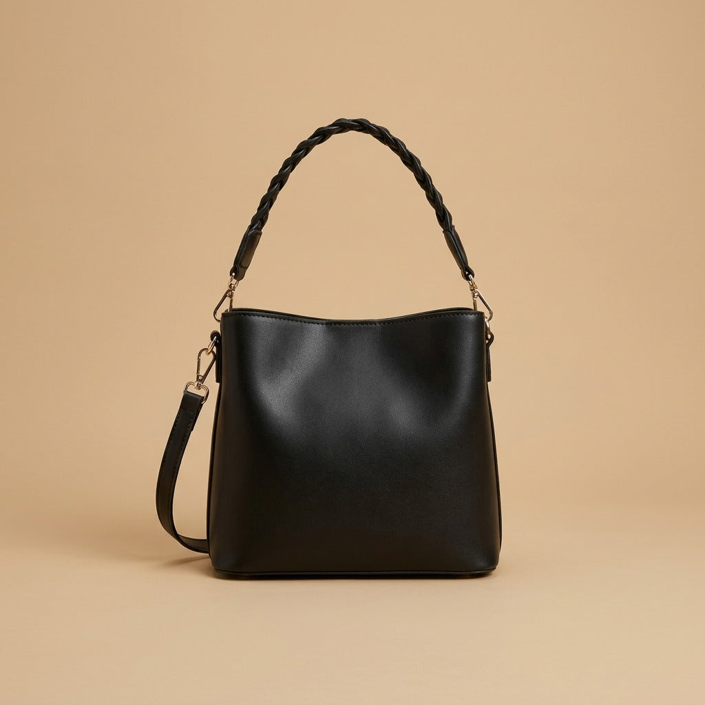 Shoulder Bag with Braided Handle