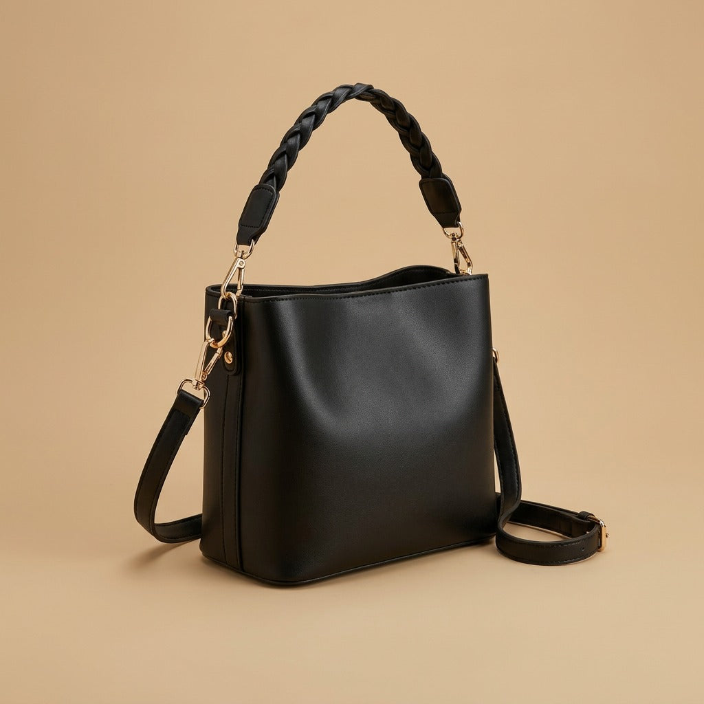 Shoulder Bag with Braided Handle