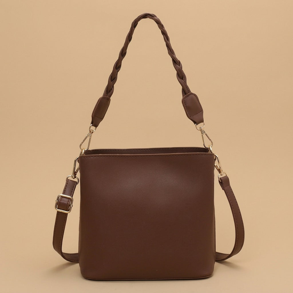 Shoulder Bag with Braided Handle