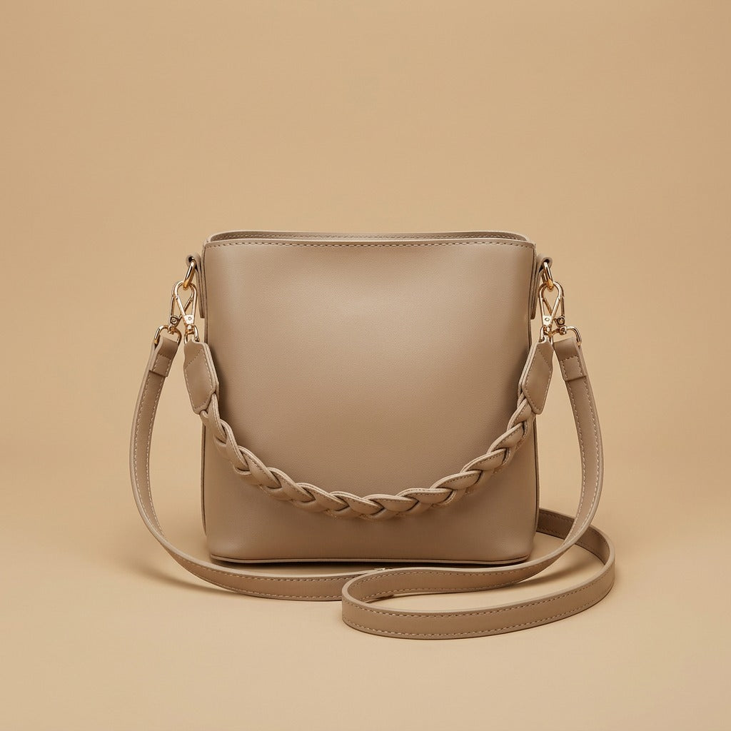 Shoulder Bag with Braided Handle