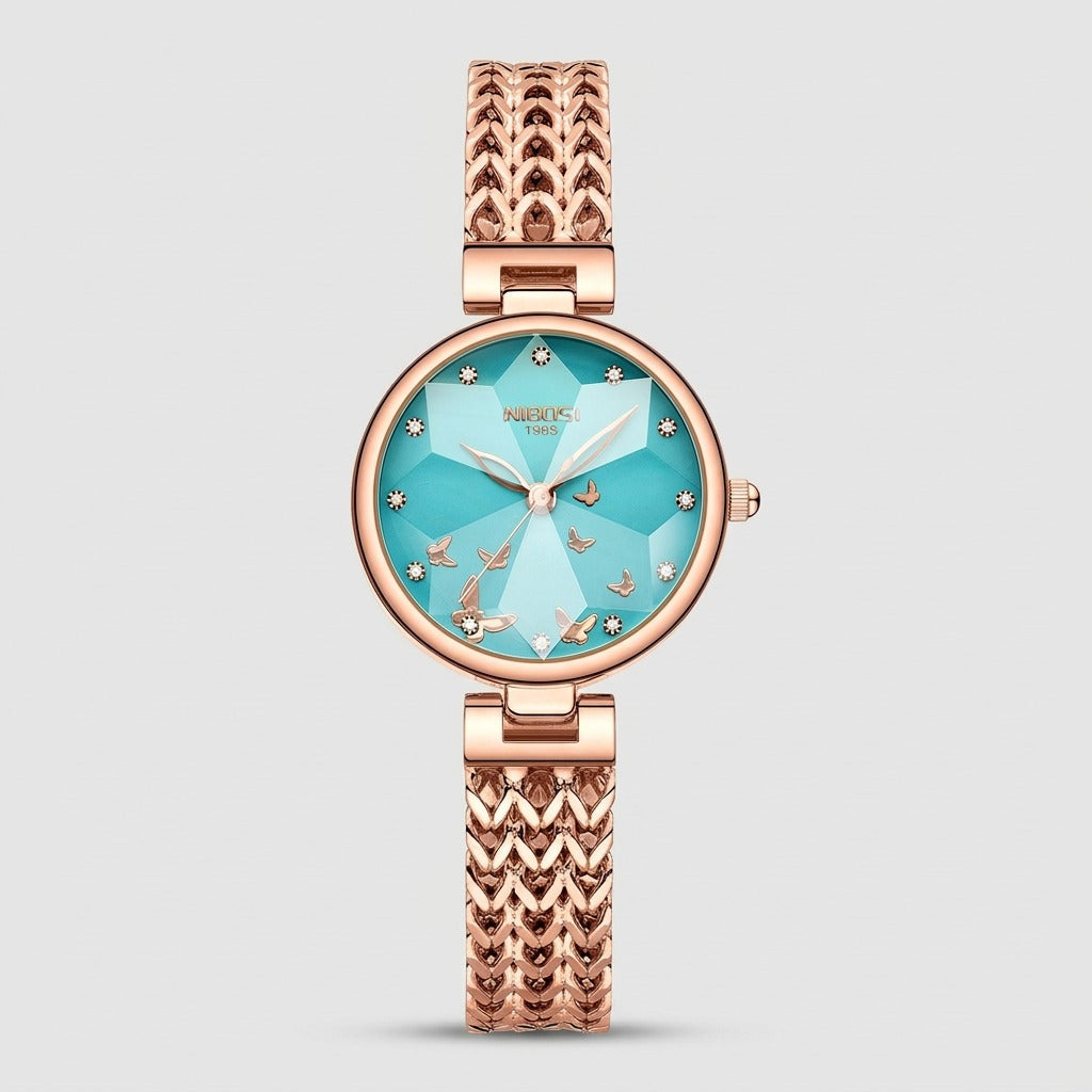 New Stylish Niche Womens Waterproof Watch With A Steel Band