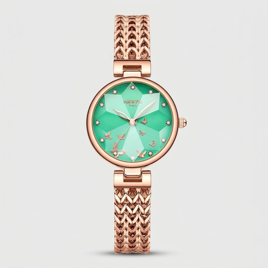 New Stylish Niche Womens Waterproof Watch With A Steel Band