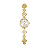 Flower Link Gold Watch