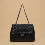 Shoulder Bag with Quilted Chain Straps