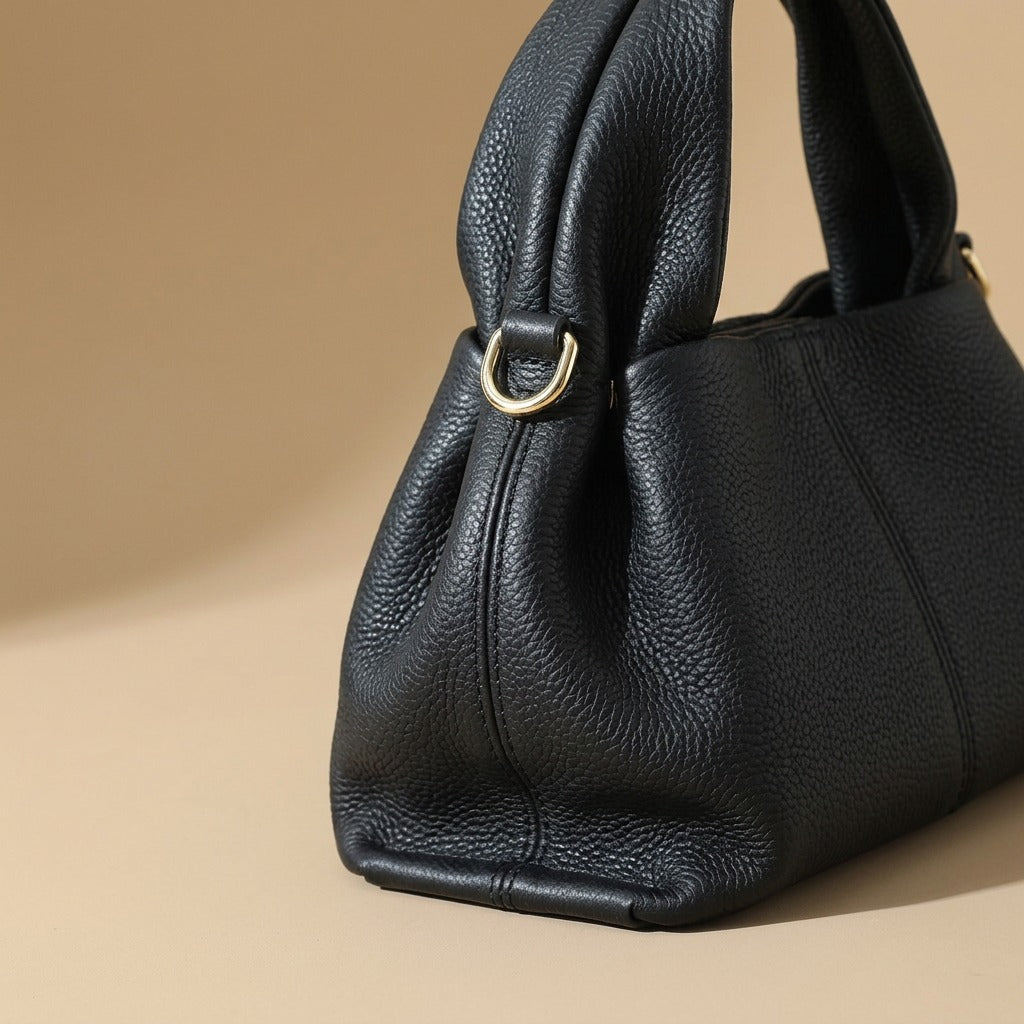 Shoulder Bag with Sculpted Handles