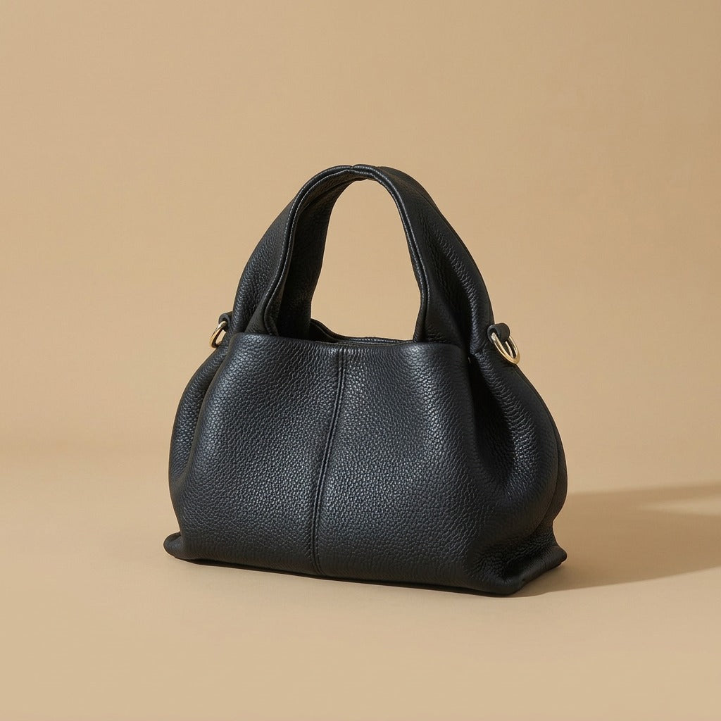 Shoulder Bag with Sculpted Handles
