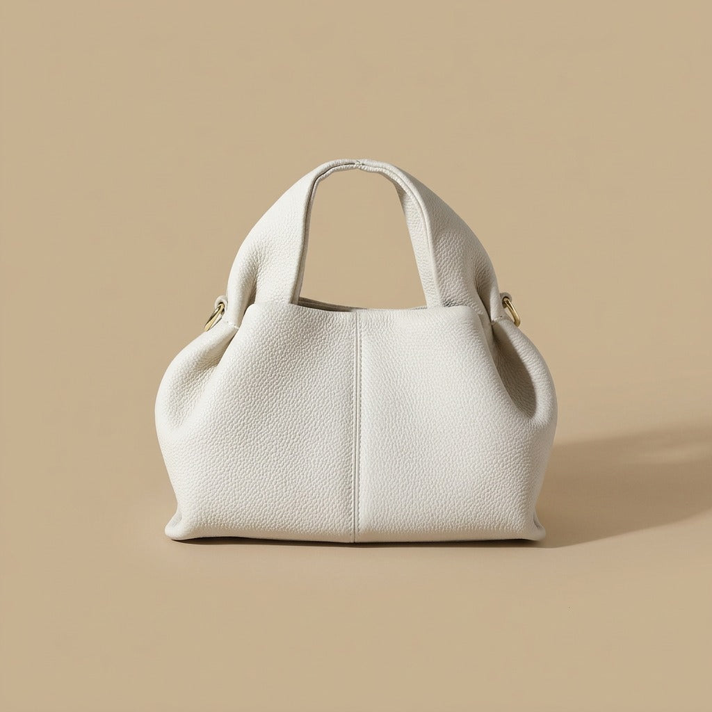 Shoulder Bag with Sculpted Handles