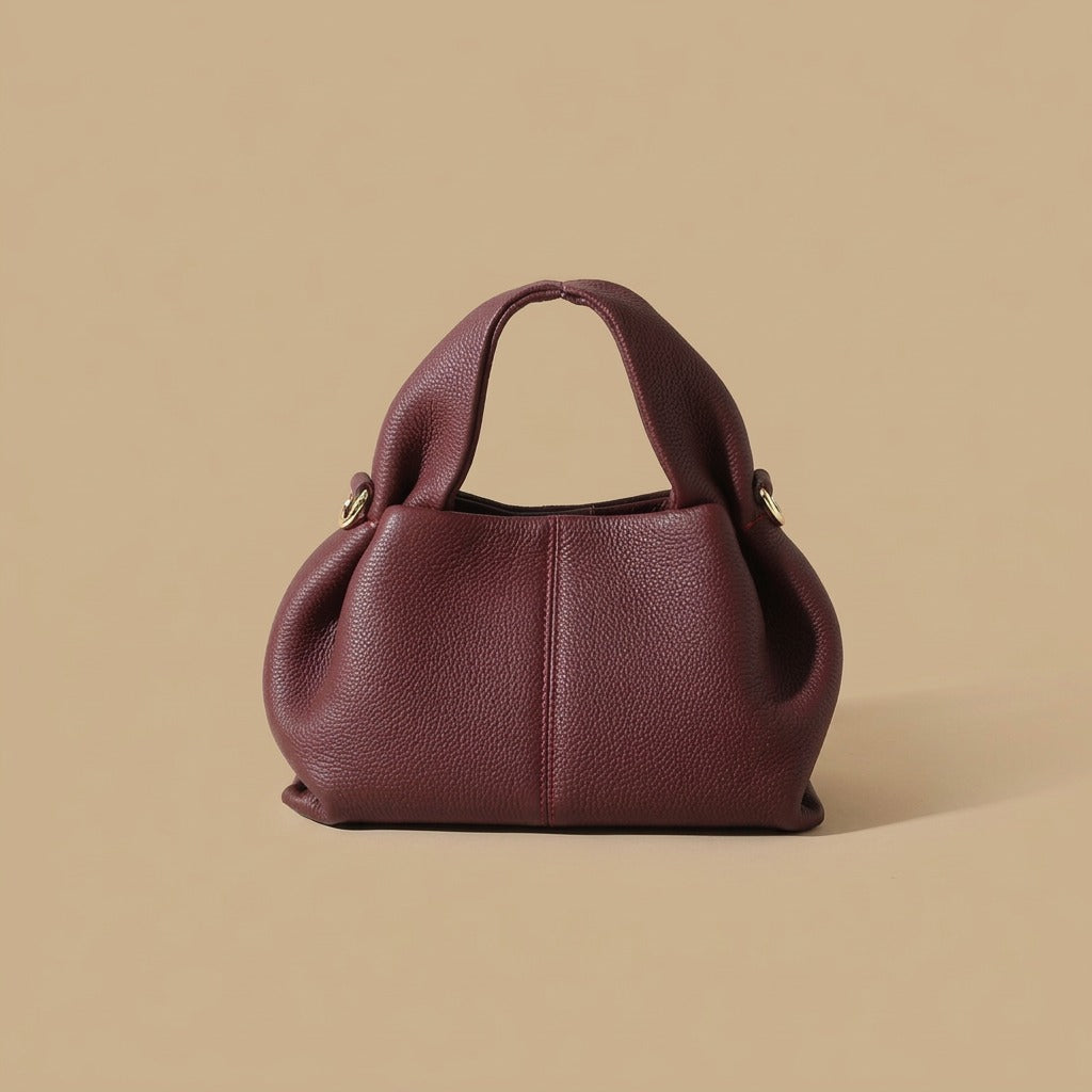 Shoulder Bag with Sculpted Handles