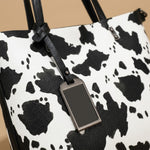 Tote Bag with Cow Print
