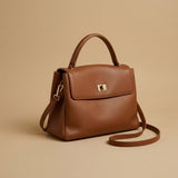 Shoulder Bag with Turn-Lock Clasp