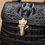 Top Handle Box Bag with Gold Clasp
