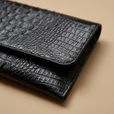 Clutch Bag with Crocodile Texture