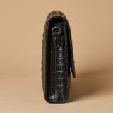 Clutch Bag with Crocodile Texture