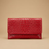 Clutch Bag with Crocodile Texture