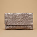 Clutch Bag with Crocodile Texture
