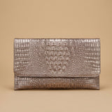 Clutch Bag with Crocodile Texture