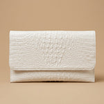 Clutch Bag with Crocodile Texture