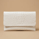 Clutch Bag with Crocodile Texture