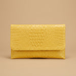 Clutch Bag with Crocodile Texture