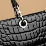 Tote Bag with Crocodile Embossing