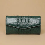 Wallet Clutch Bag with Crocodile Embossing