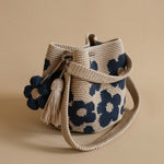 Tote Bag with Floral Crochet