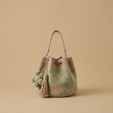 Tote Bag with Floral Crochet