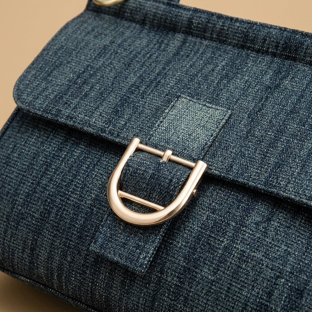 Tote Bag with D-Buckle Closure