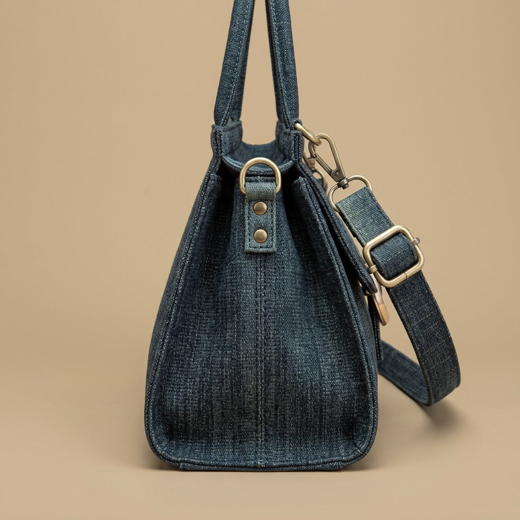 Tote Bag with D-Buckle Closure