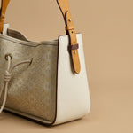 Shoulder Bag with Drawstring Detail