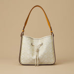 Shoulder Bag with Drawstring Detail