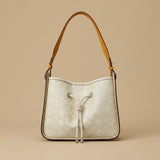 Shoulder Bag with Drawstring Detail
