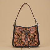 Shoulder Bag with Drawstring Detail