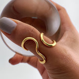 Sculptural Wave Ring