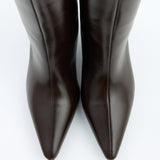 Mona Leather Knee-High Boots - Dark Brown
