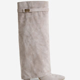 Lavista Suede knee-high boots - Taupe