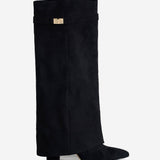 Lavista Suede Knee High Boots - Black