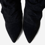 Lavista Slouchy Suede Knee High Boots - Black