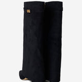 Lavista Suede Knee High Boots - Black