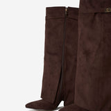 Lavista Suede Knee High Boots - Dark Brown