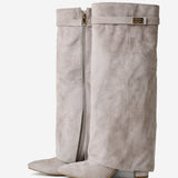 Lavista Suede knee-high boots - Taupe
