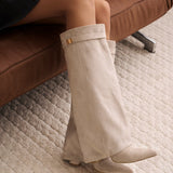 Lavista Suede knee-high boots - Taupe