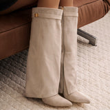 Lavista Suede knee-high boots - Taupe