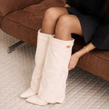 Lavista Suede knee-high boots - Creamy