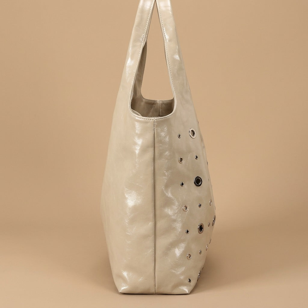 Tote Bag with Studded Detail