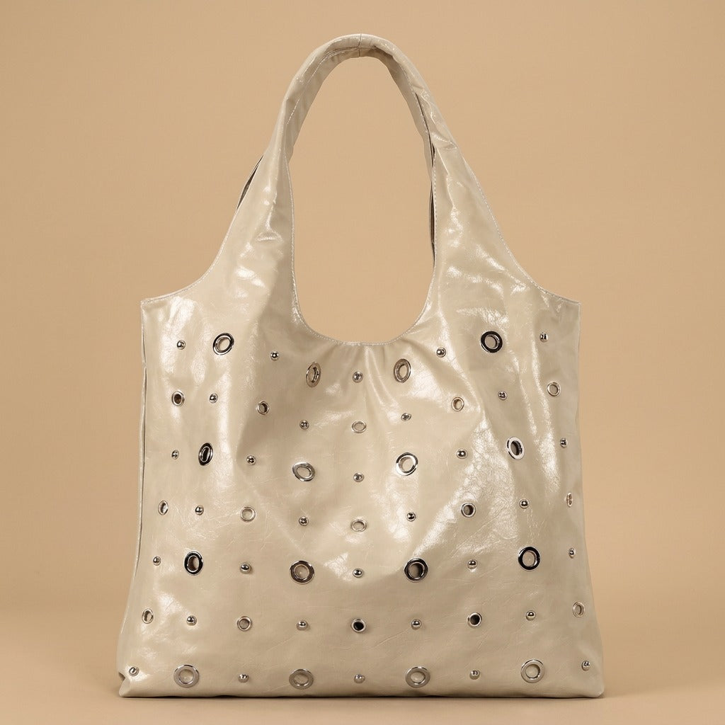 Tote Bag with Studded Detail