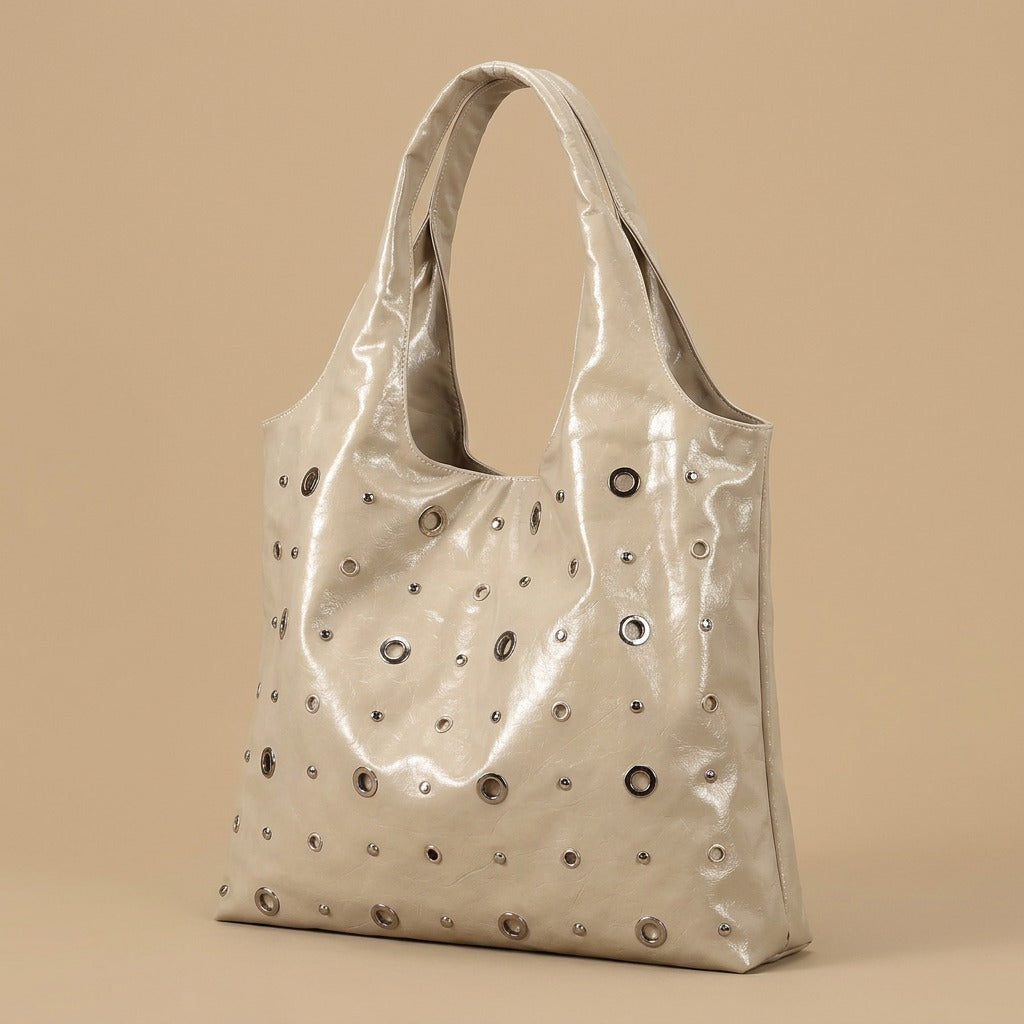 Tote Bag with Studded Detail