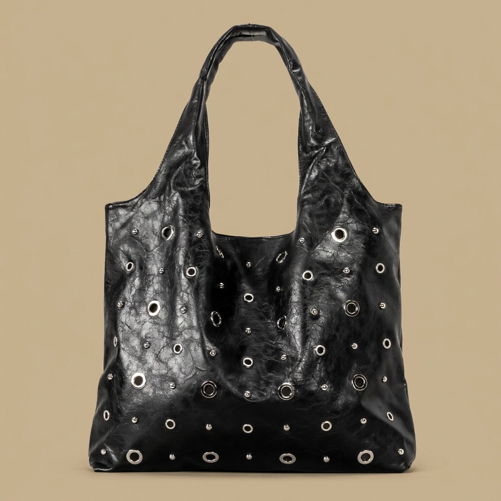 Tote Bag with Studded Detail